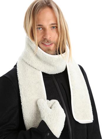 Ecru Heather Women's Icebreaker Unisex RealFleece™ Merino High Pile Scarves | USA 1452ZUTG